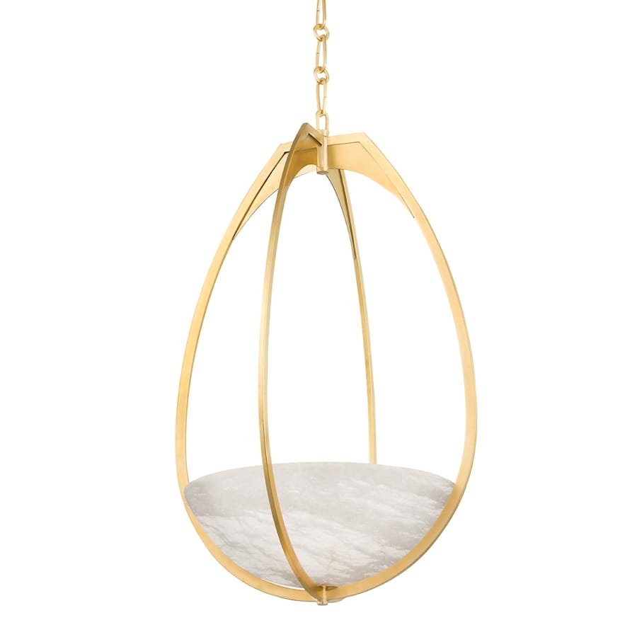 Lloyd 19" Wide LED Alabaster Pendant - Tianguang Alabaster Lighting
