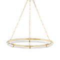Sennett 31" Wide Ring Natural Stone Chandelier - Tianguang Alabaster Lighting
