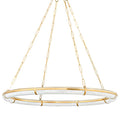 Sennett 42" Wide Ring Natural Stone Chandelier - Tianguang Alabaster Lighting