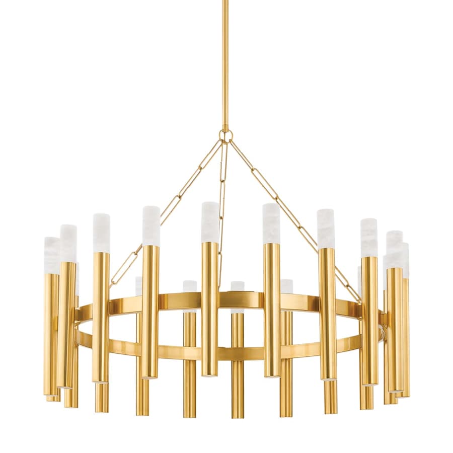 Pali 20 Light 43" Wide Ring Alabaster Chandelier - Tianguang Alabaster Lighting