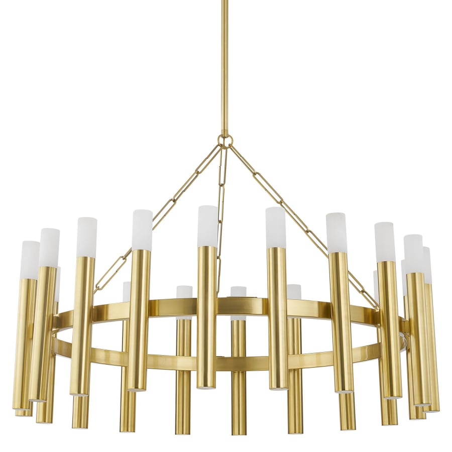 Pali 20 Light 43" Wide Ring Natural Stone Chandelier - Tianguang Alabaster Lighting
