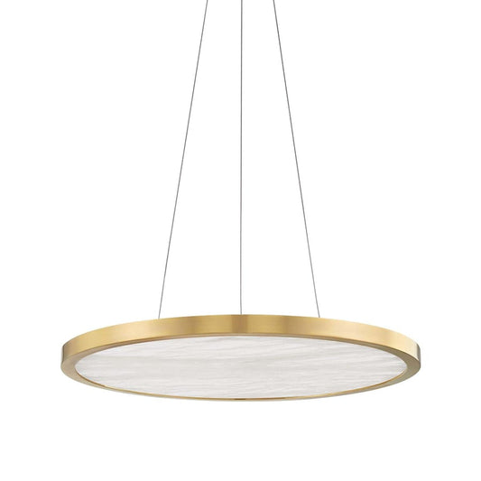 Eastport 24" Wide LED Alabaster Pendant - Tianguang Alabaster Lighting
