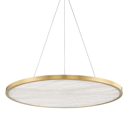 Eastport 36" Wide LED Alabaster Pendant - Tianguang Alabaster Lighting