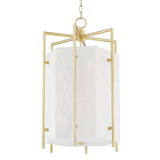 Flatbush 6 Light 19" Wide Alabaster Pendant - Tianguang Alabaster Lighting