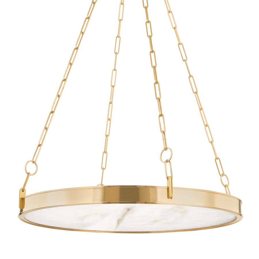 Kirby 30" Wide LED Alabaster Chandelier 30 in Dia Dining Chandelier - Tianguang Alabaster Lighting