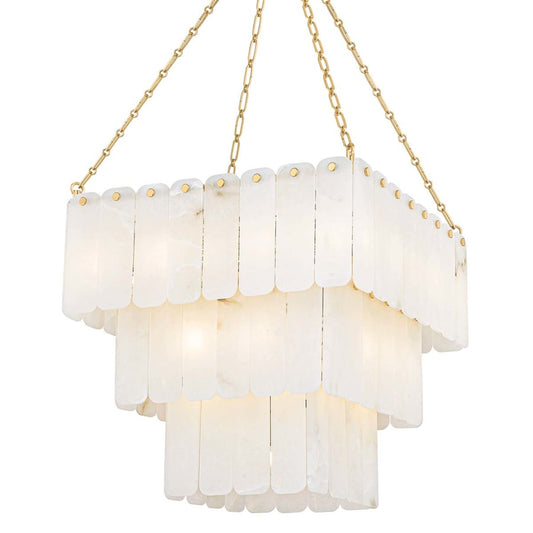 Moissanite 33 Light 26" Wide Waterfall Alabaster Chandelier 26 in Dia - Tianguang Alabaster Lighting