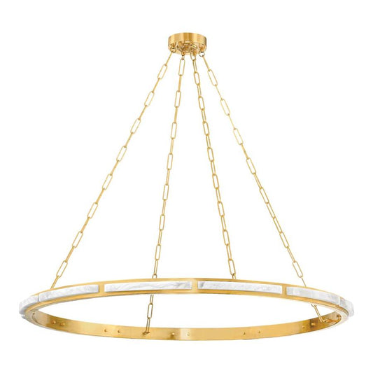 Wingate 48" Wide Ring Alabaster Chandelier - Tianguang Alabaster Lighting