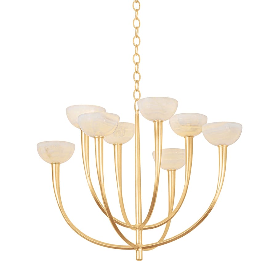 Maywood 8 Light 34" Wide Chandelier with Onyx Shades - Tianguang Alabaster Lighting