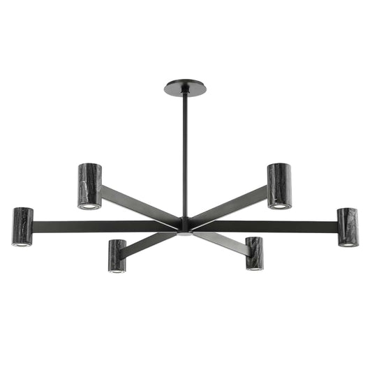 Predock 6 Light 45" Wide LED Sputnik Marble Chandelier 45 in Dia Dining Chandelier - Tianguang Alabaster Lighting