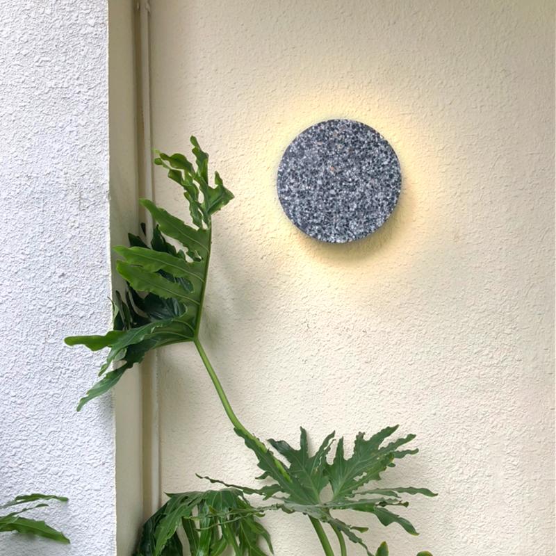 Terrazzo Minimalist LED Outdoor Wall Lights Waterproof Porch Lighting Marble - Tianguang Alabaster Lighting