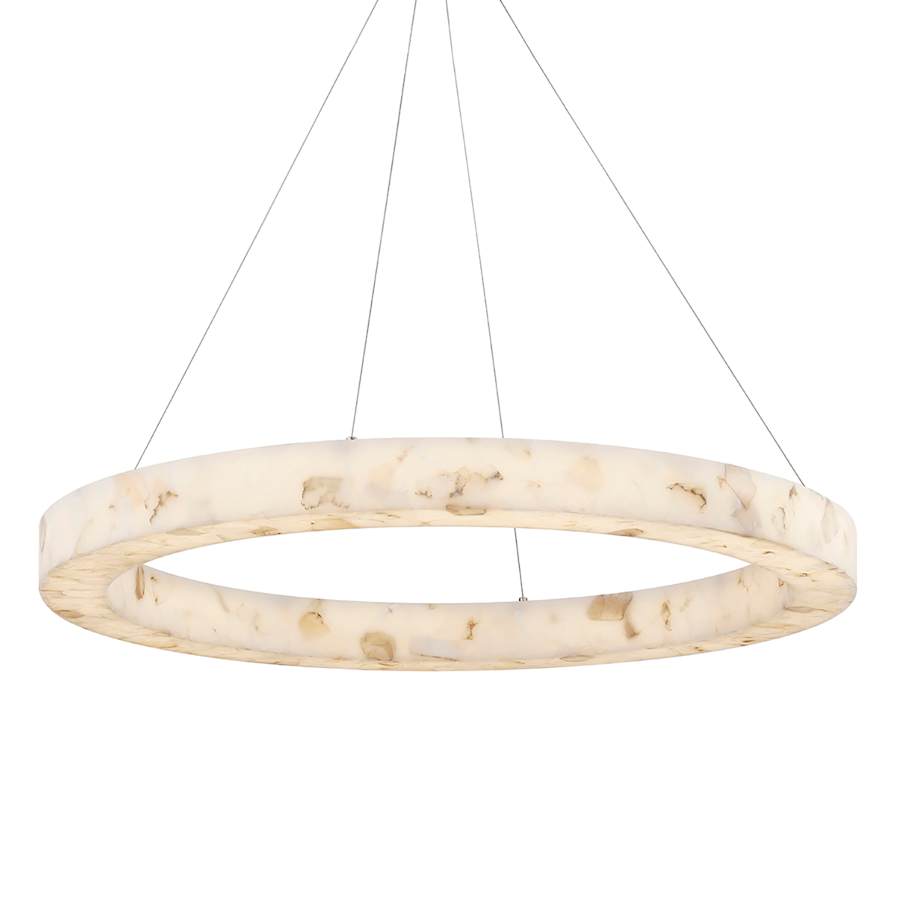 Medley 42" Wide Ring Alabaster Chandelier Style 99BFBA - Tianguang Alabaster Lighting