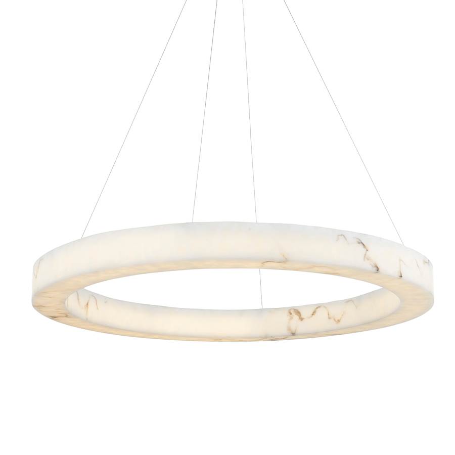 Medley 42" Wide Ring Alabaster Chandelier 42 in Dia - Tianguang Alabaster Lighting