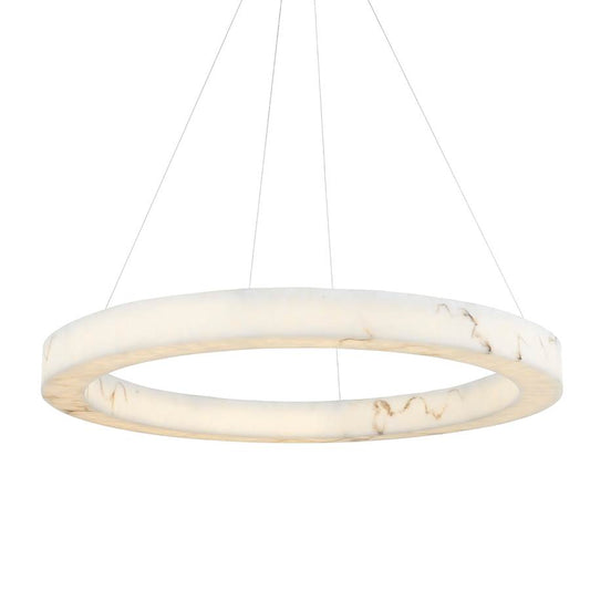 Medley 42" Wide Ring Alabaster Chandelier 42 in Dia - Tianguang Alabaster Lighting