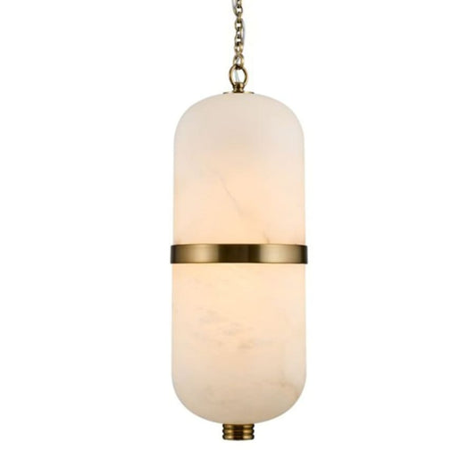 Volterra 9" Wide LED Mini Alabaster Pendant - Tianguang Alabaster Lighting