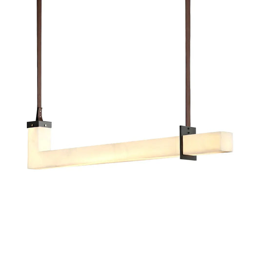 L-Shaped Linear Alabaster Pendant Lamp - Tianguang Alabaster Lighting