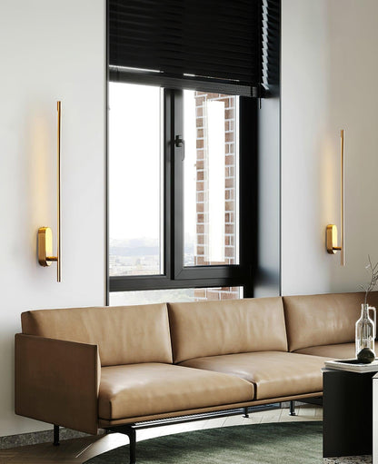Linear Brass Wall Light, Bedroom Wall Sconce, detail 31