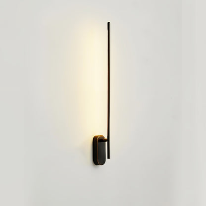 Linear Brass Wall Light, Bedroom Wall Sconce, detail 3