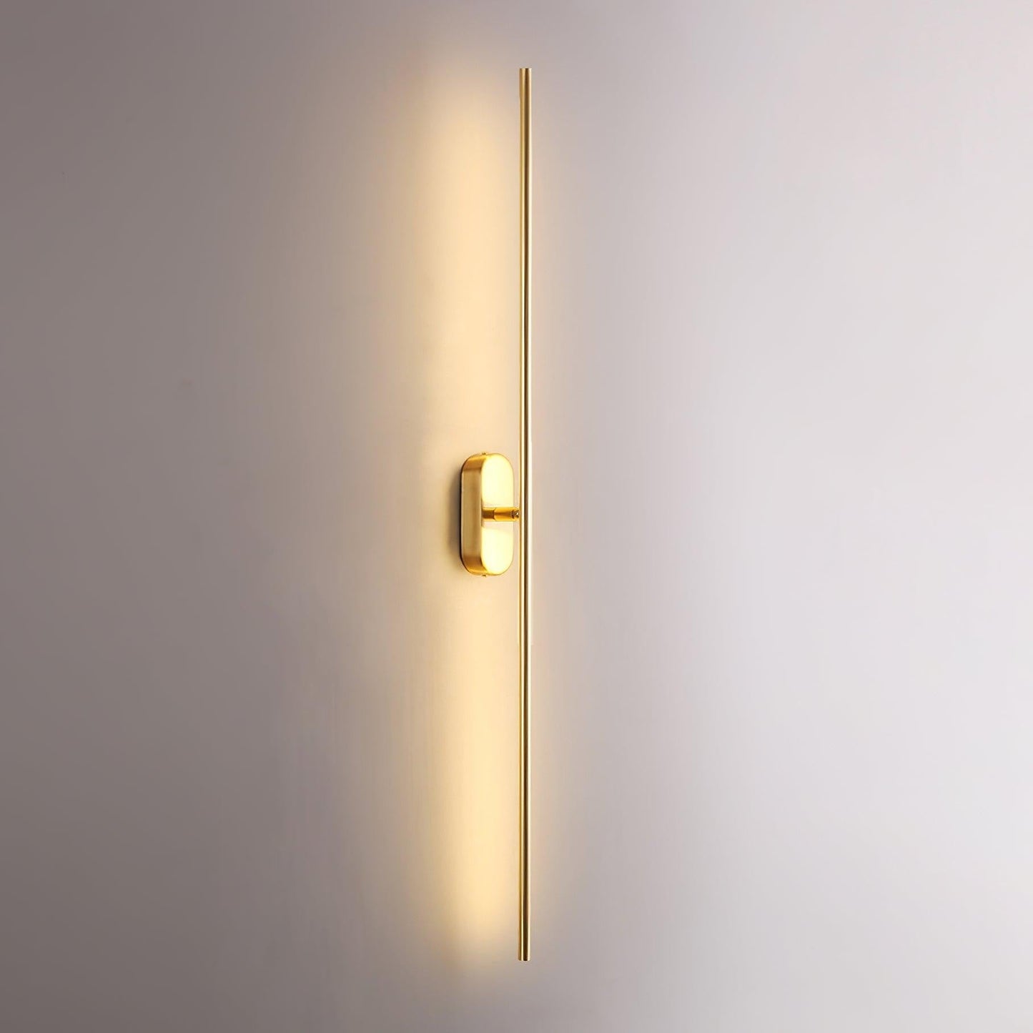 Linear Brass Wall Light, Bedroom Wall Sconce, detail 4
