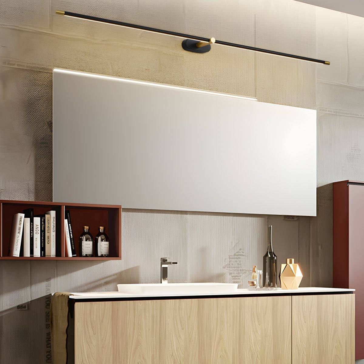 Linear Rechargeable LED Wall Light, Bathroom Wall Sconce, detail 28
