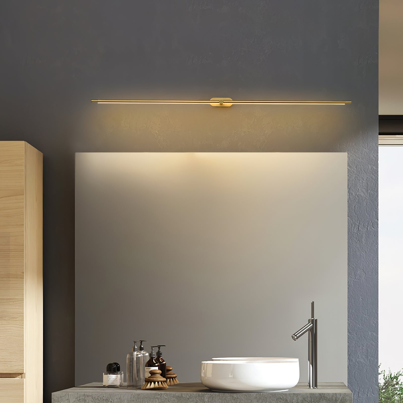 Linear Rechargeable LED Wall Light, Bathroom Wall Sconce, detail 34