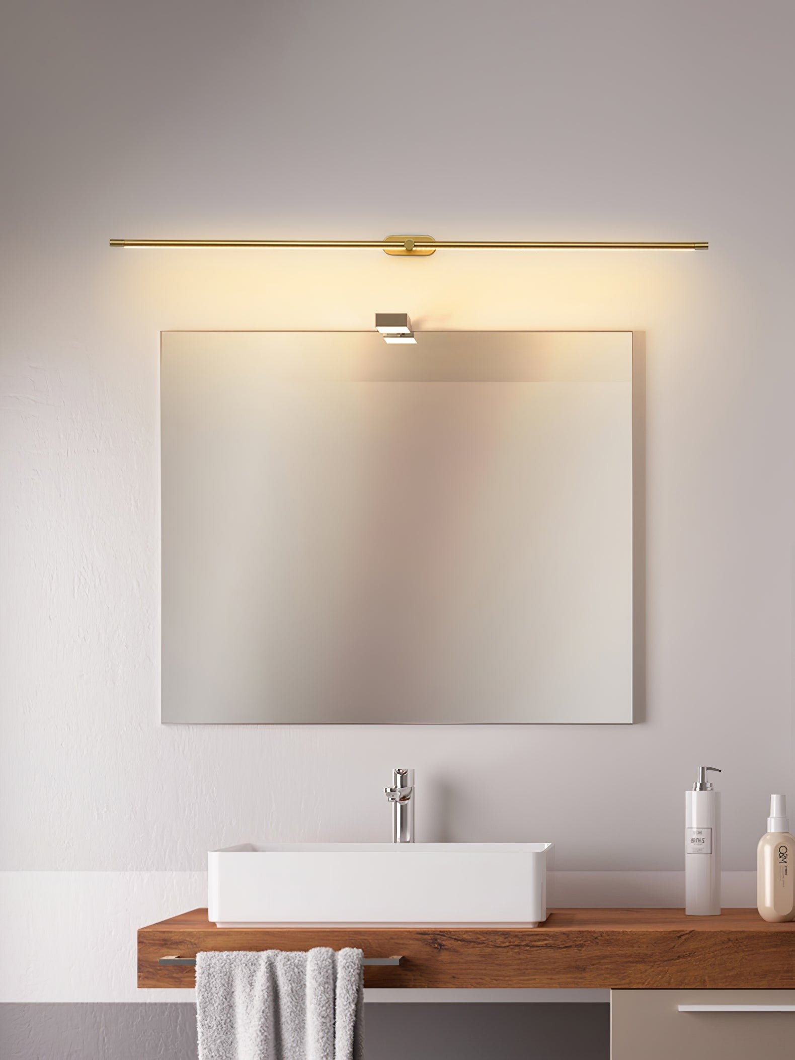Linear Rechargeable LED Wall Light, Bathroom Wall Sconce, detail 45