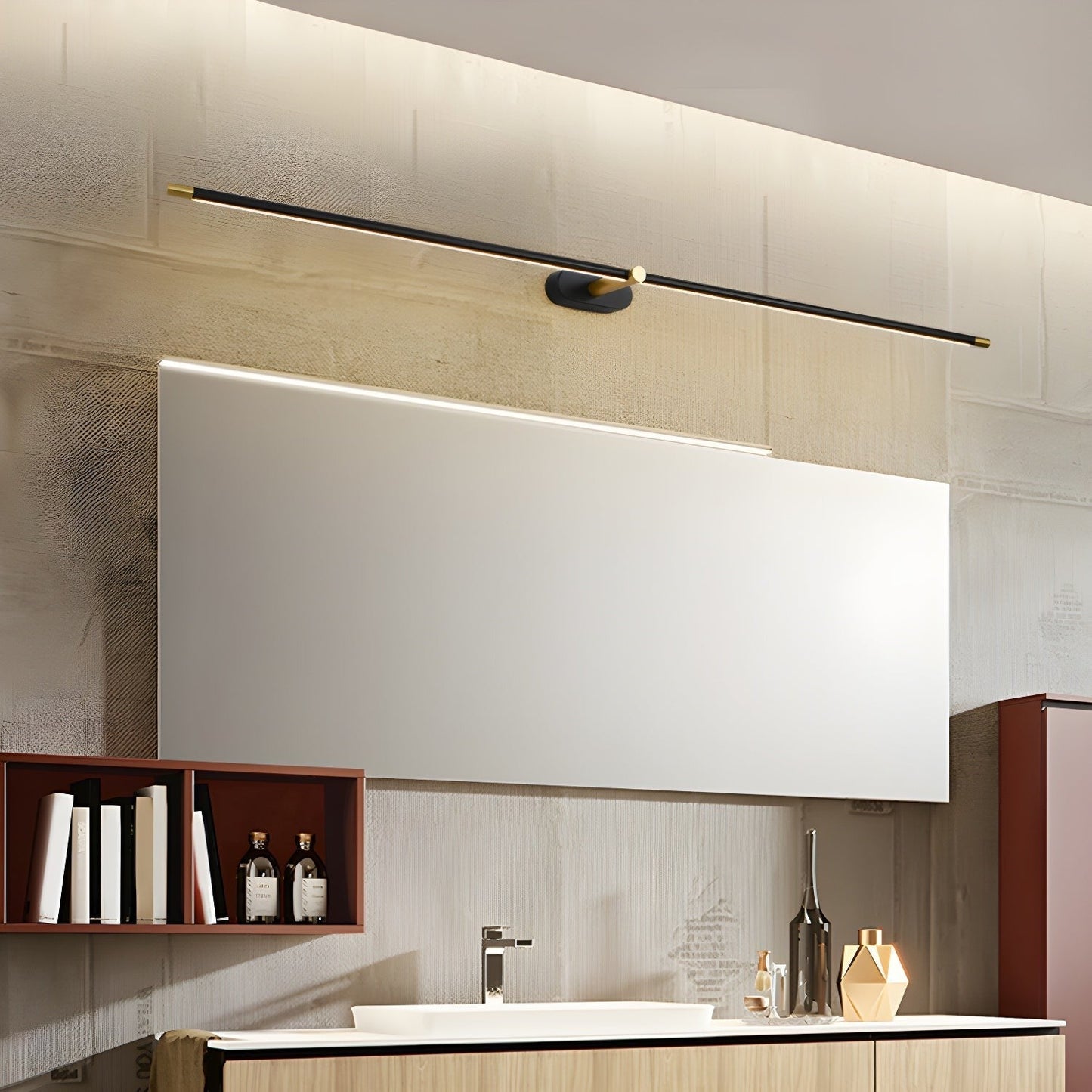 Linear Rechargeable LED Wall Light, Bathroom Wall Sconce, detail 5