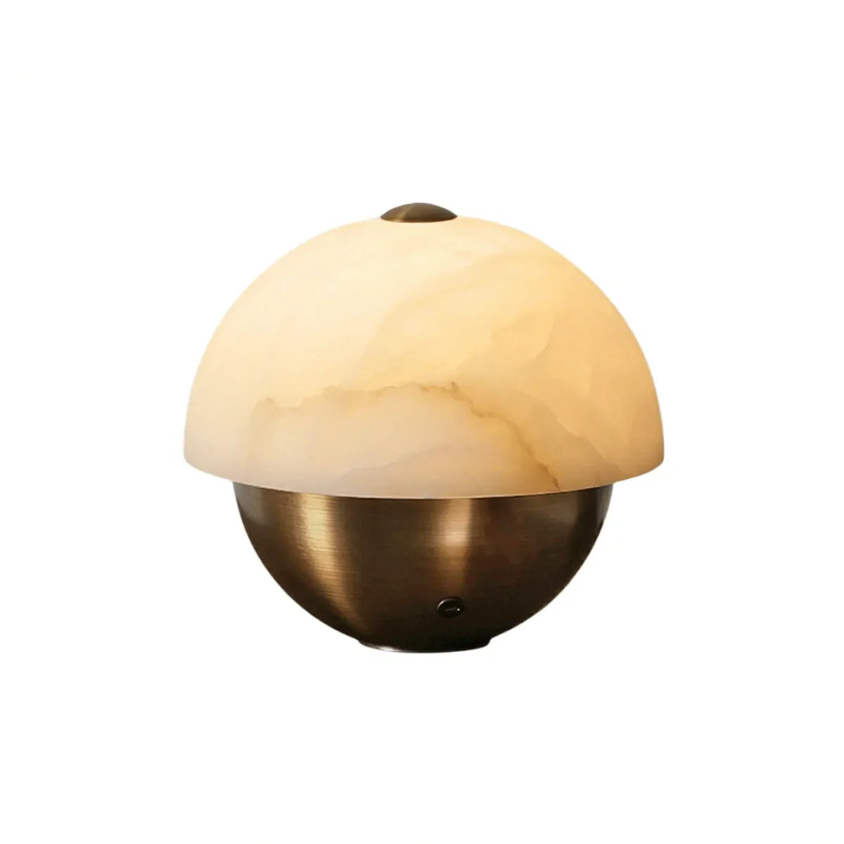 Luna Stone Hemispherical Alabaster Table Lamp - Tianguang Alabaster Lighting