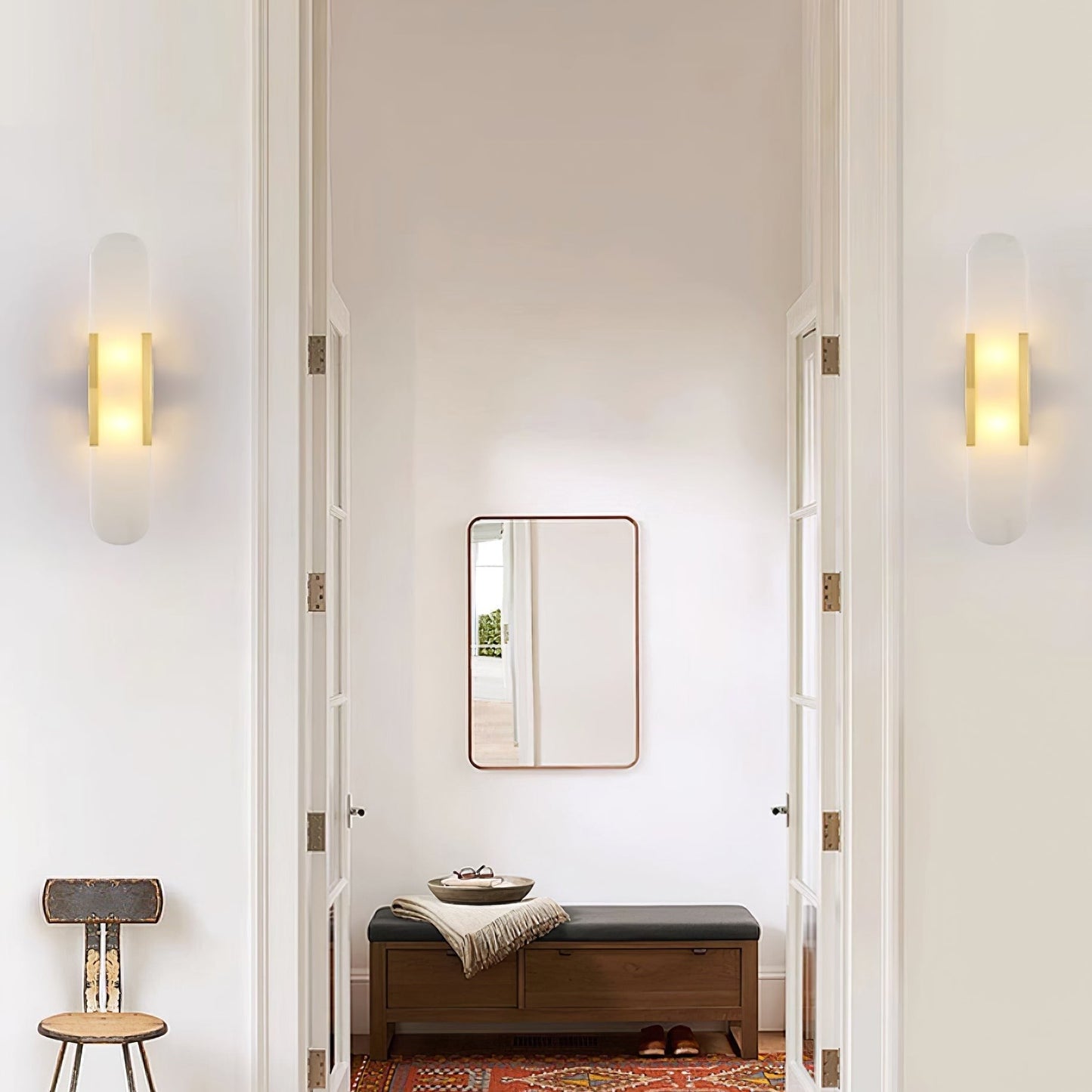 Melange Alabaster Wall Light, Bedroom Wall Sconce, detail 23