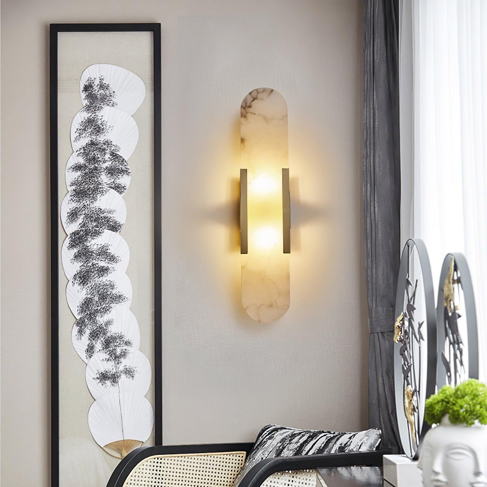 Melange Alabaster Wall Light, Bedroom Wall Sconce, detail 29