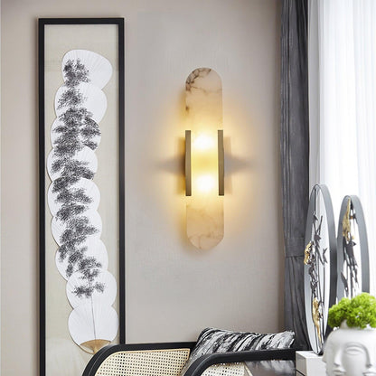 Melange Alabaster Wall Light, Bedroom Wall Sconce, detail 29