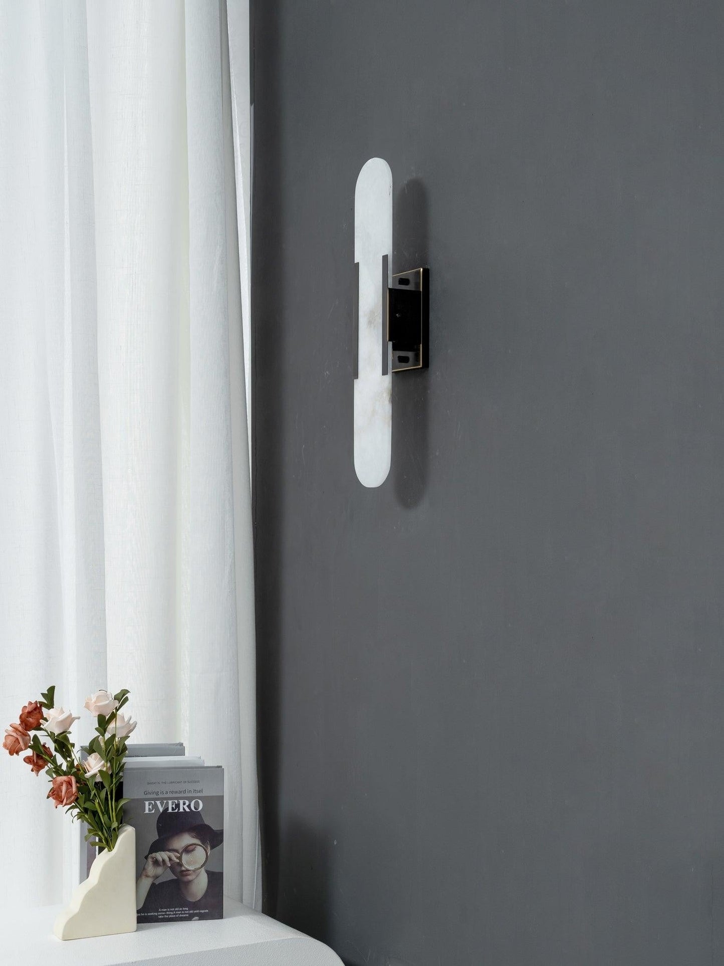 Melange Alabaster Wall Light, Bedroom Wall Sconce, detail 46