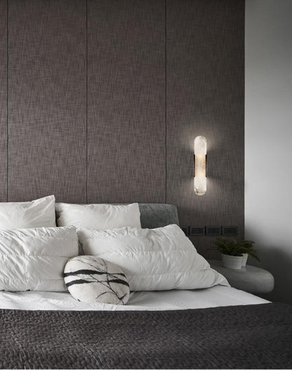Melange Alabaster Wall Light, Bedroom Wall Sconce, detail 53