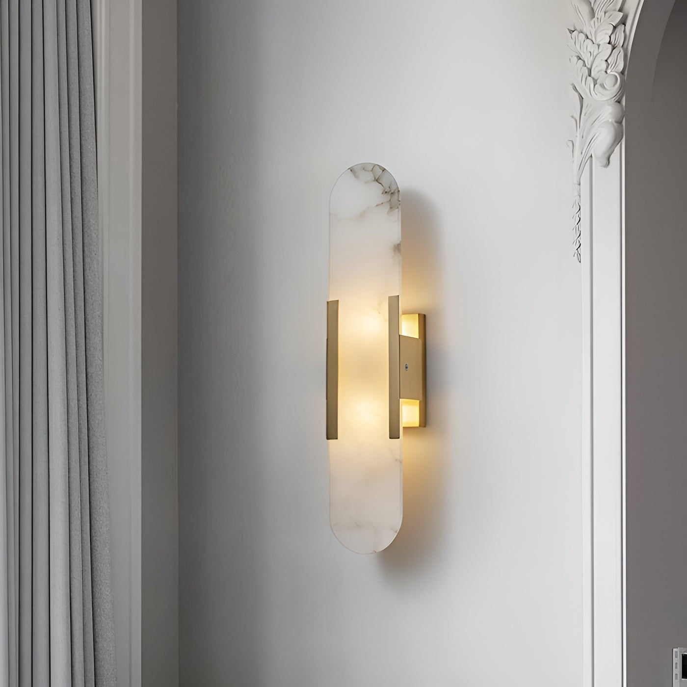 Melange Alabaster Wall Light, Bedroom Wall Sconce, detail 8