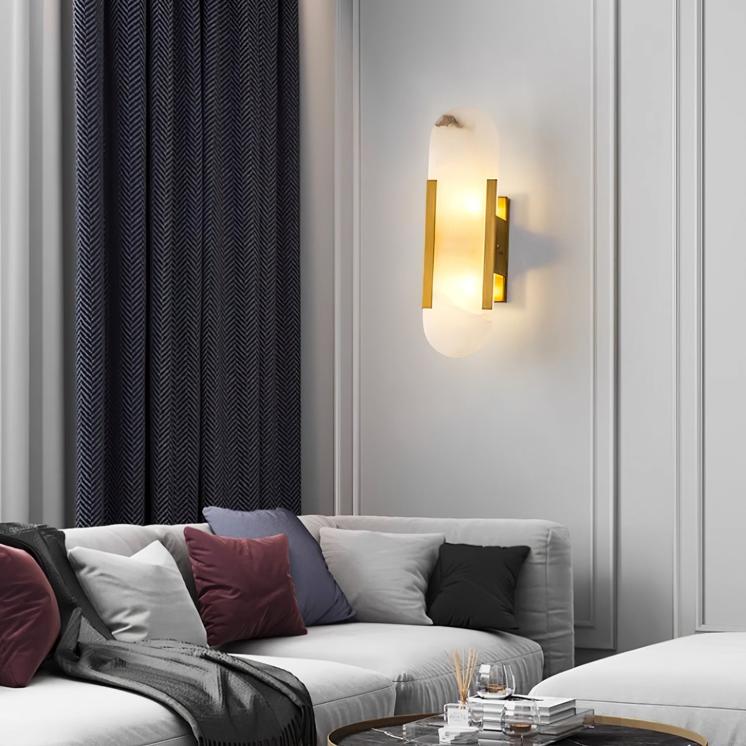 Melange Alabaster Wall Light, Bedroom Wall Sconce, detail 91
