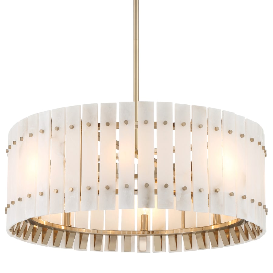 Bardon 8 Light 28" Wide Alabaster Pendant - Tianguang Alabaster Lighting