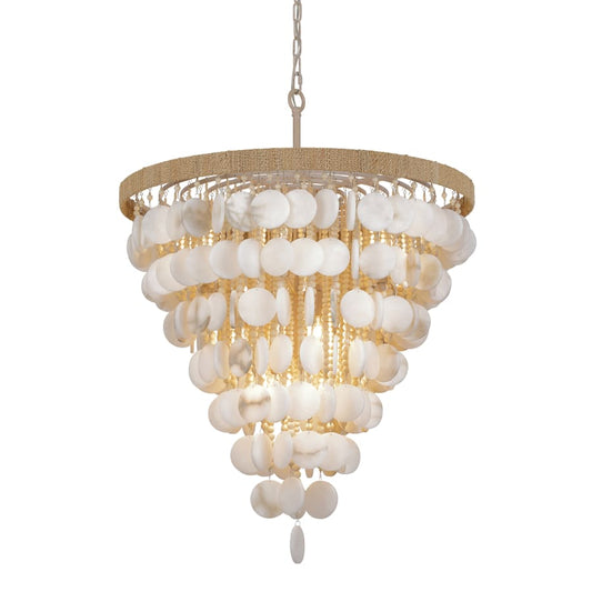 Aurelias Cove 12 Light 29" Wide Alabaster Pendant - Tianguang Alabaster Lighting