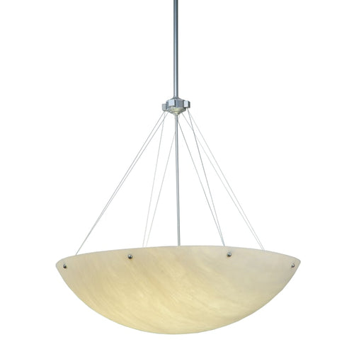 36" W Cypola Alabaster Inverted Pendant - Tianguang Alabaster Lighting