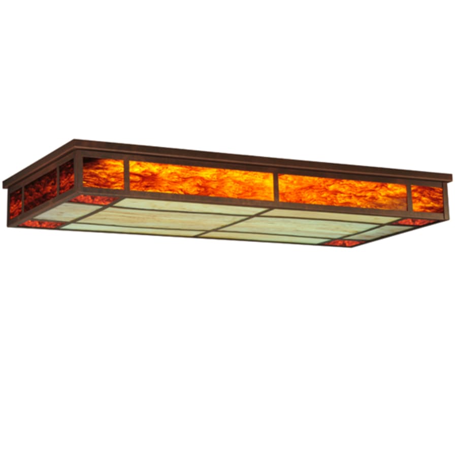 Blaze 3 Light 54" Wide Travertine Flush Mount Ceiling Fixture - Tianguang Alabaster Lighting