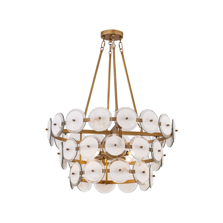 Kintrel 4 Light 29" Wide Alabaster Pendant - Tianguang Alabaster Lighting