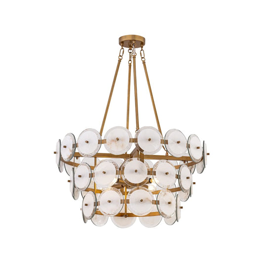 Kintrel 4 Light 29" Wide Alabaster Pendant - Tianguang Alabaster Lighting