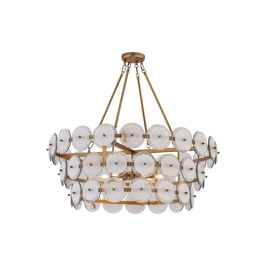 Kintrel 6 Light 37" Wide Alabaster Pendant - Tianguang Alabaster Lighting