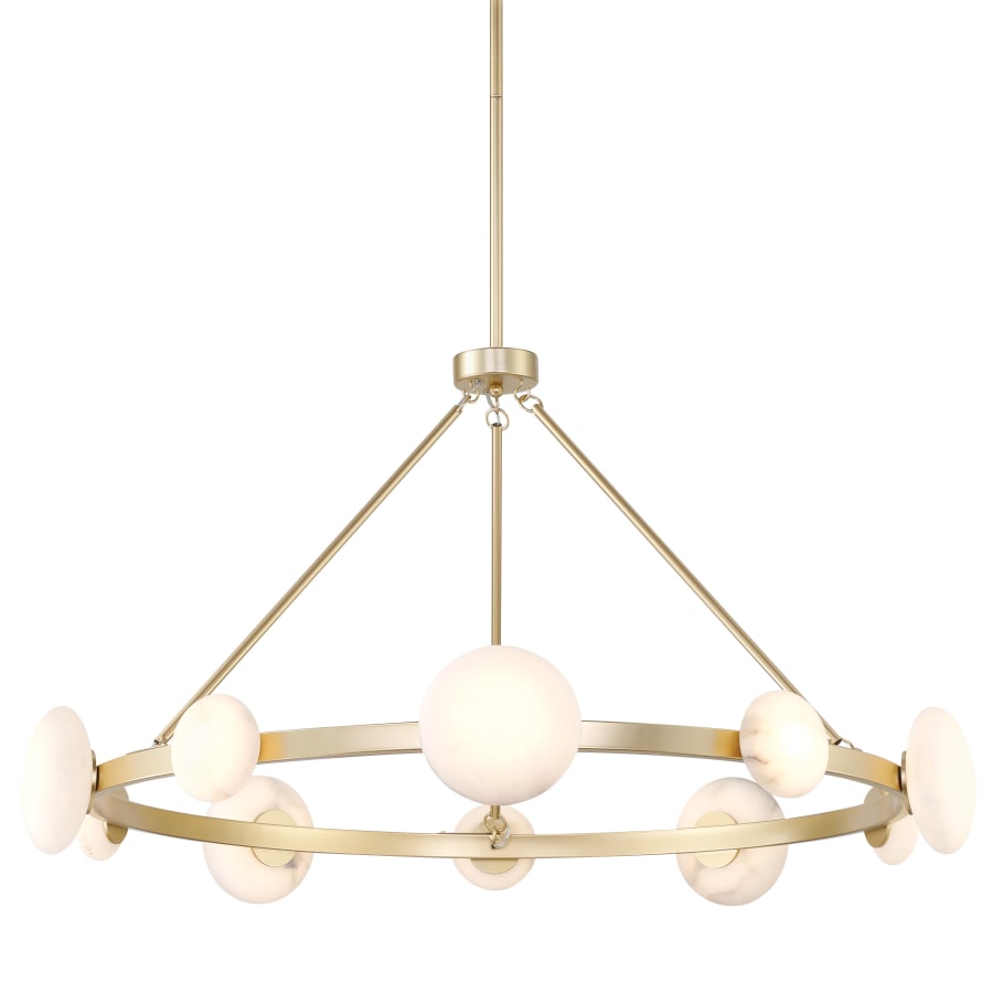 Zill 42" Wide LED Ring Alabaster Chandelier - Tianguang Alabaster Lighting