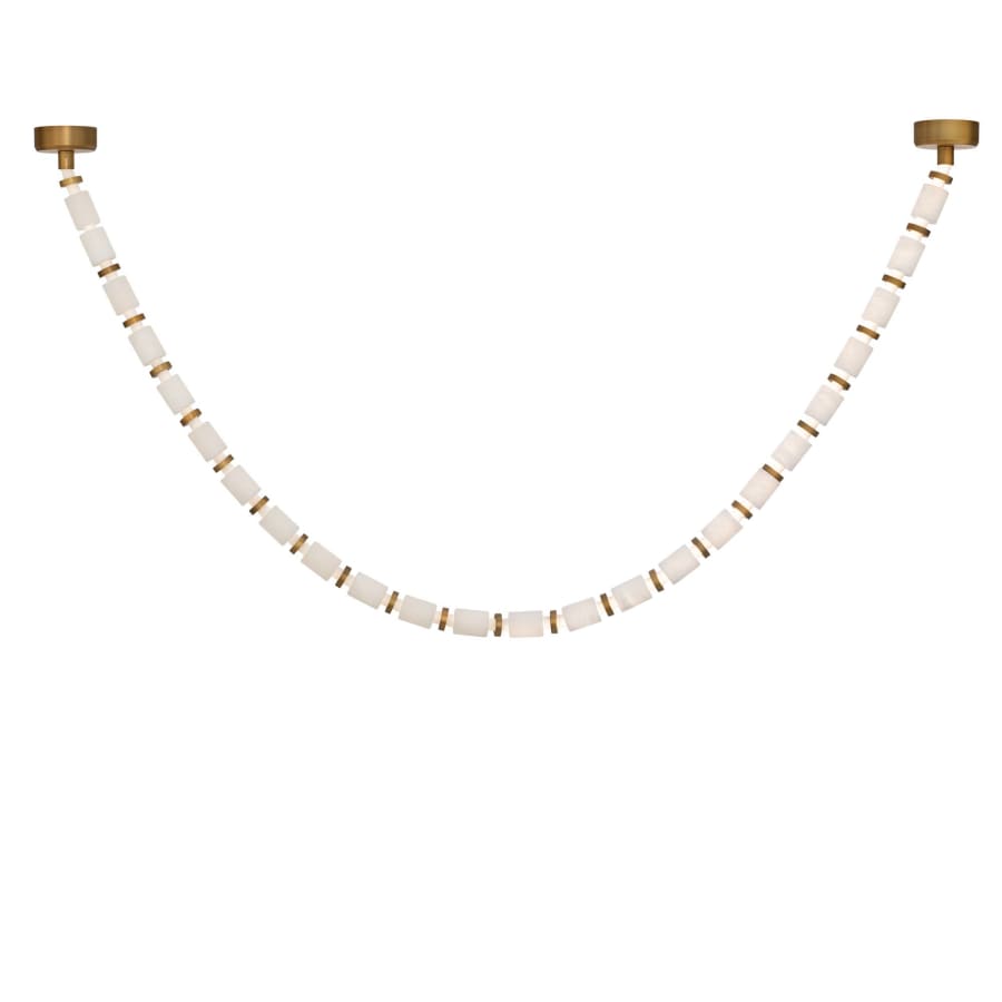 Entice 24 Light 2" Wide LED Multi Light Alabaster Pendant 127 in W x 2 in H - Tianguang Alabaster Lighting