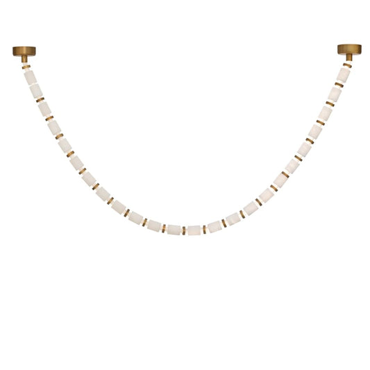 Entice 24 Light 2" Wide LED Multi Light Alabaster Pendant 127 in W x 2 in H - Tianguang Alabaster Lighting