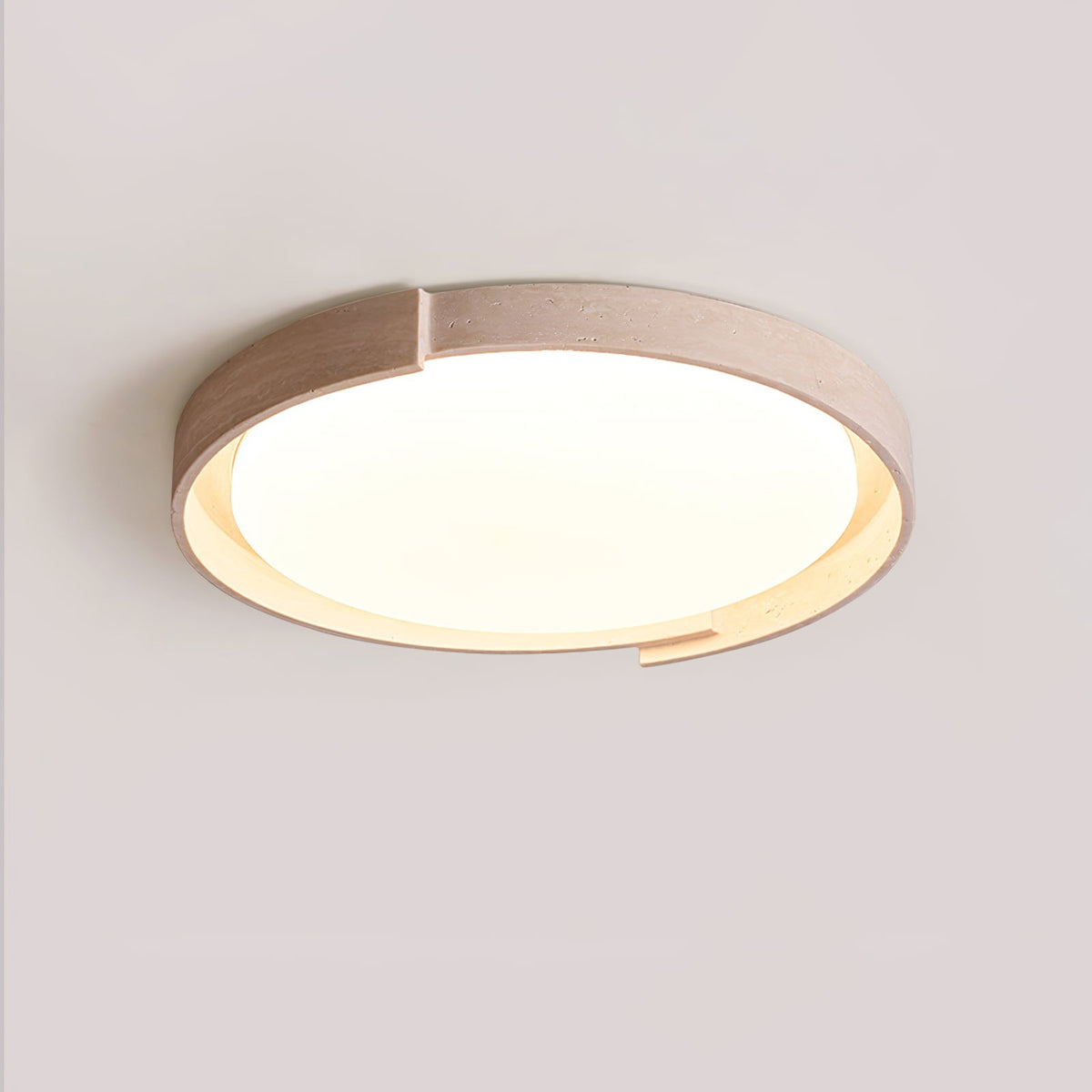 Orvella Travertine Halo Ceiling Light - Tianguang Alabaster Lighting