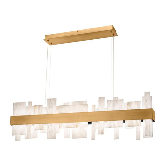 Alabaster LED Linear Chandelier - Tianguang Alabaster Lighting