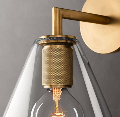 Utilitaire Funnel Shade Wall Light, Bathroom Wall Sconce, detail 5