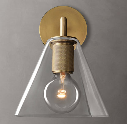 Utilitaire Funnel Shade Wall Light, Bathroom Wall Sconce, detail 6