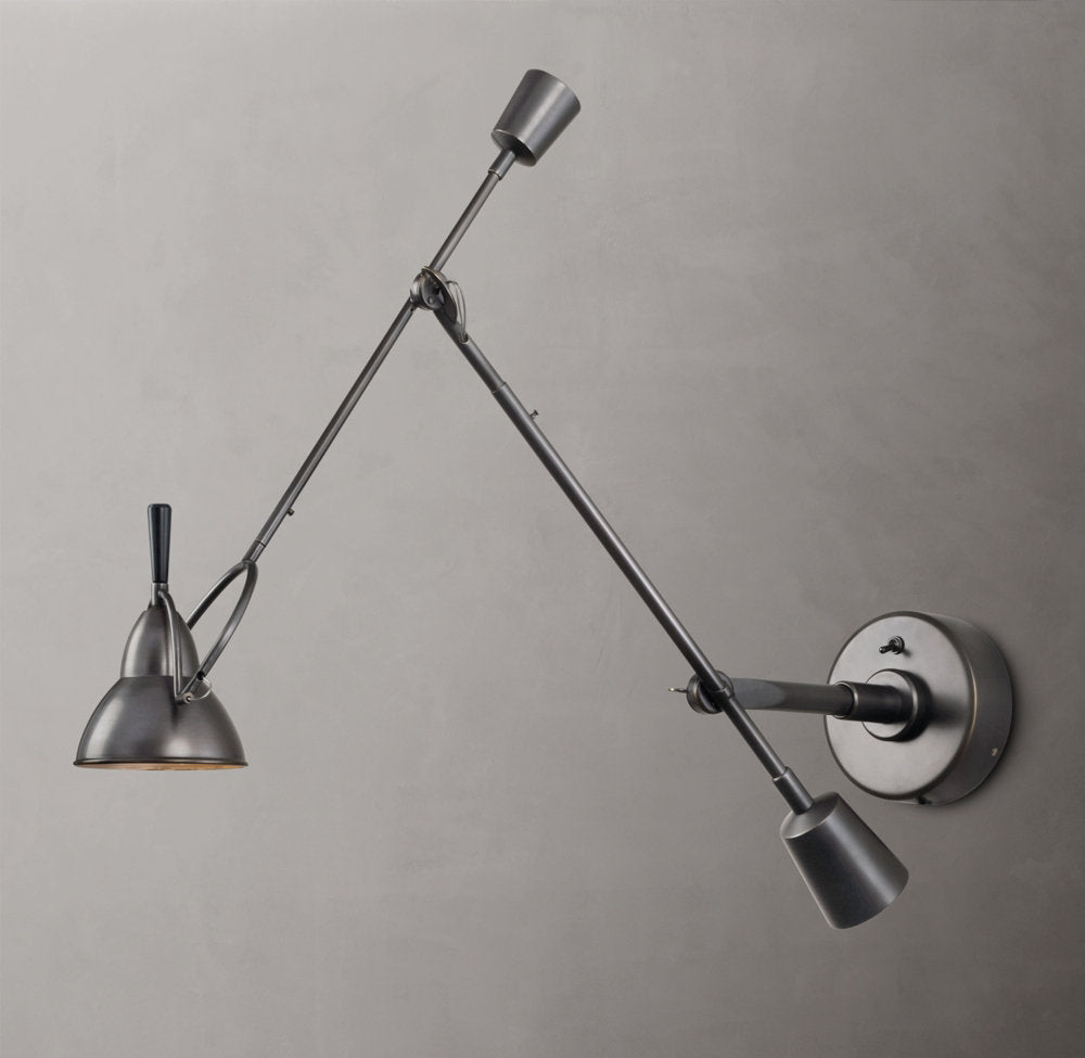 Counterpoise Swing-Arm Wall Light, Plug-In Wall Sconce, detail 7