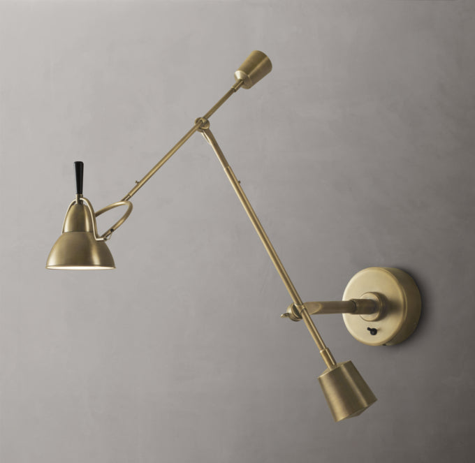 Counterpoise Swing-Arm Wall Light, Plug-In Wall Sconce, detail 9